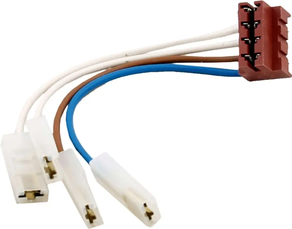 Kabelsatz mit mehreren Anschlussleitungen in verschiedenen Farben und einem roten Stecker. Geeignet für Wolf GU/GG-18/24 Steuerungen.